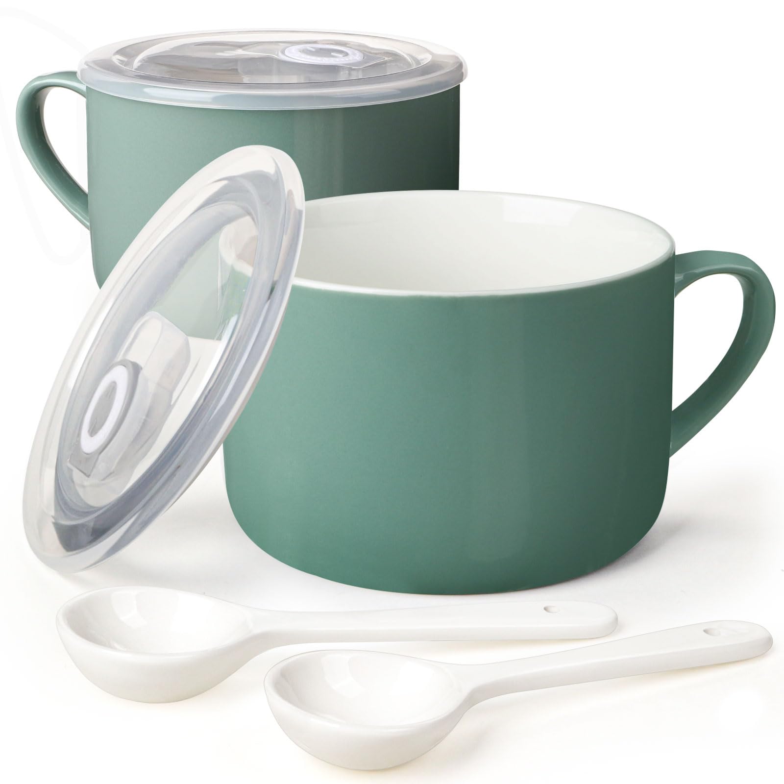 Wareland teal soup bowls with lids keep soups fresh and ready to reheat.