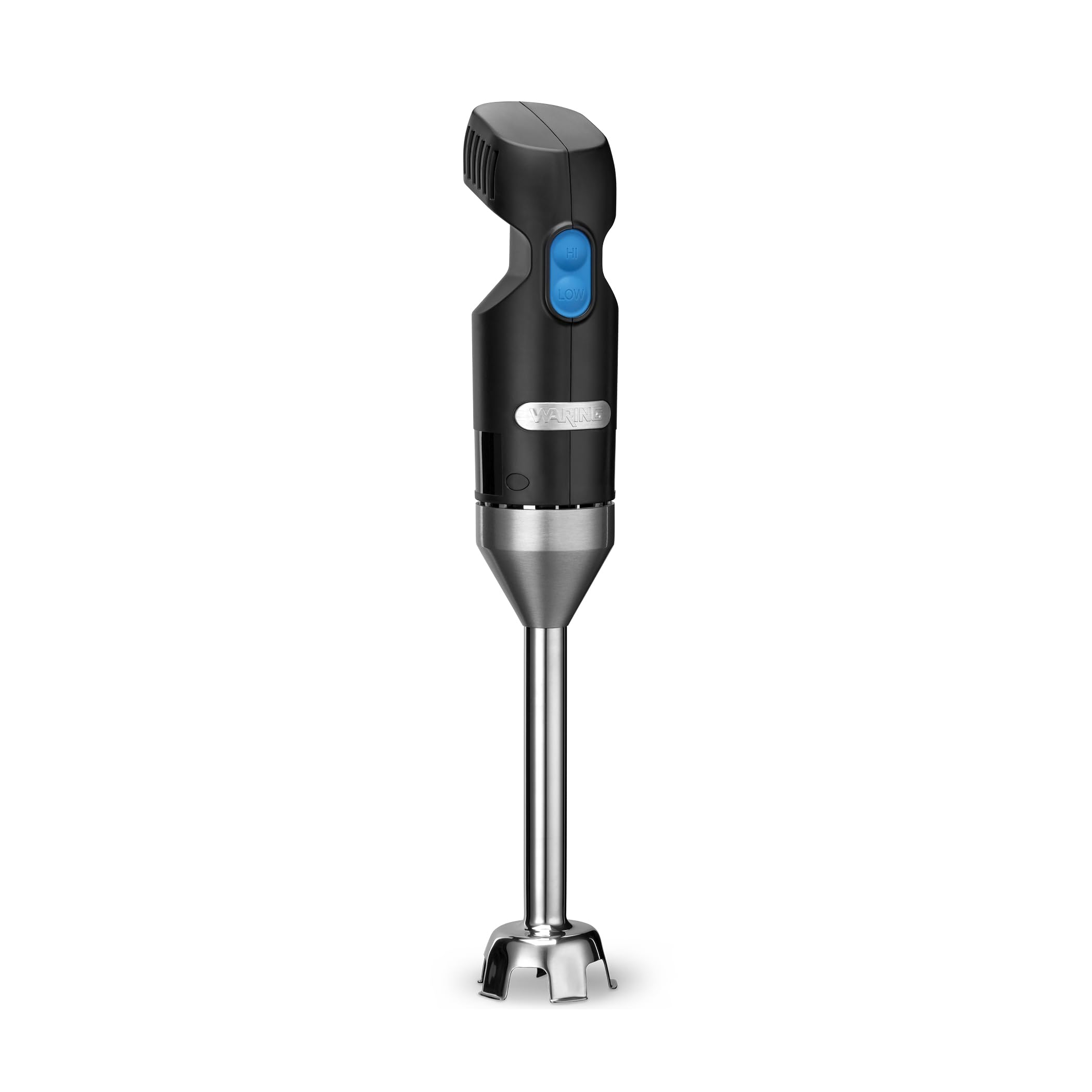 Waring Quik Stix immersion blender with ergonomic handle for smooth, comfortable blending.