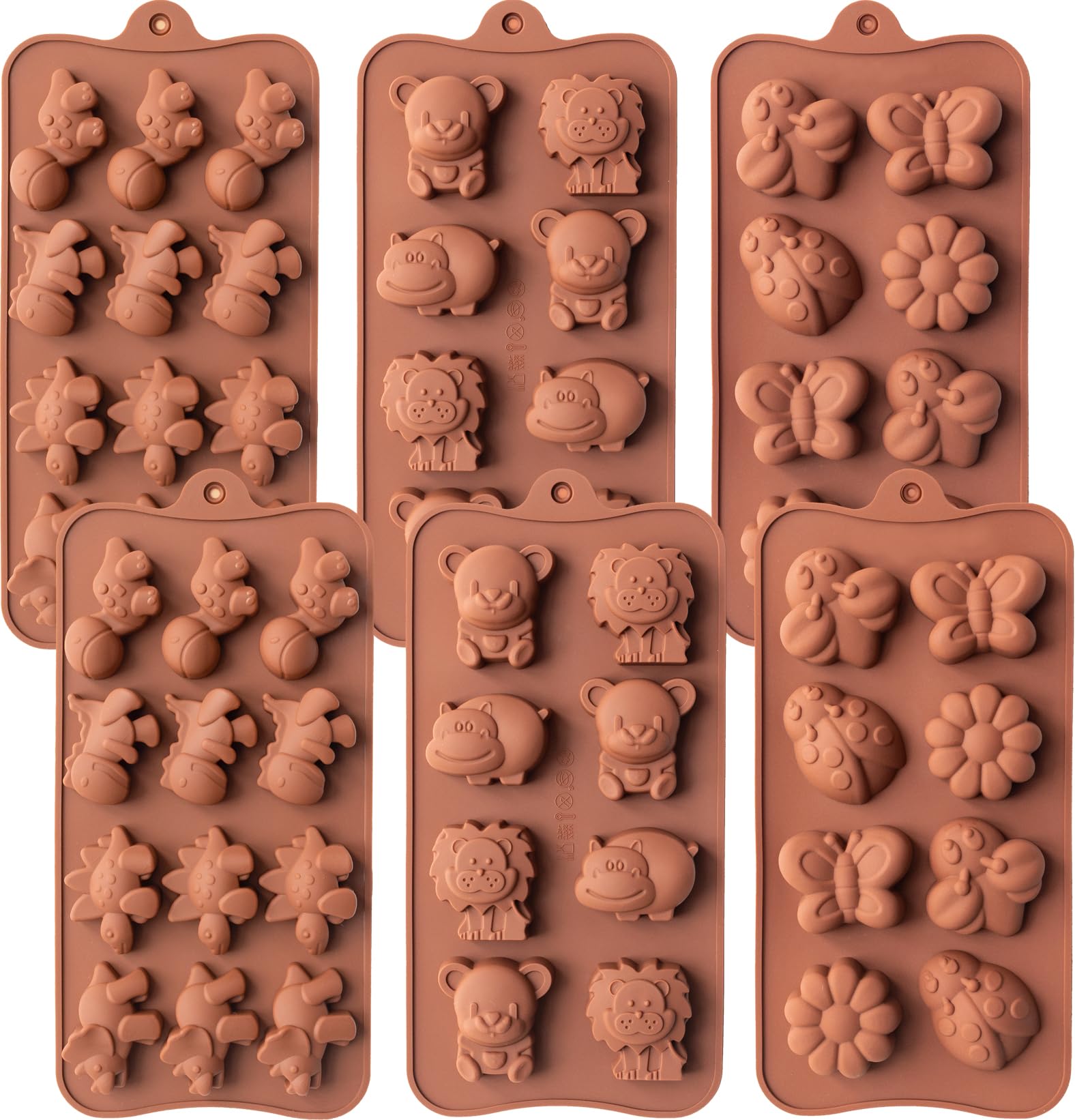 Warm Time dinosaur molds 2-piece set for easy chocolate shaping and candy making.