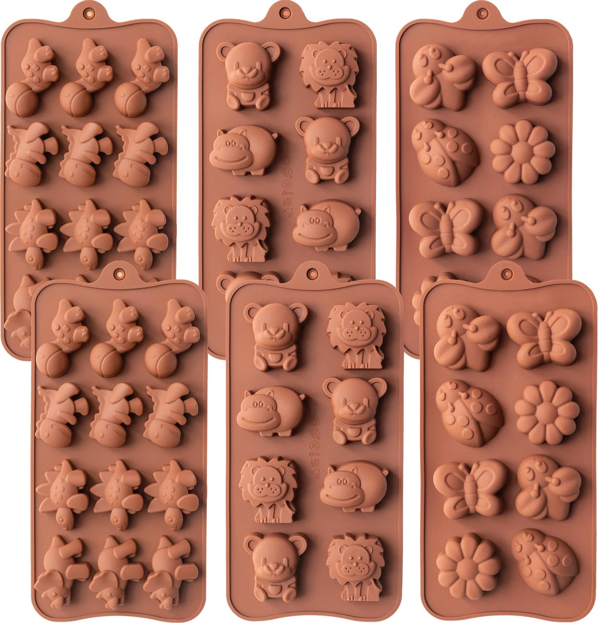 Warm Time dinosaur molds 2-piece set for easy chocolate shaping and candy making.