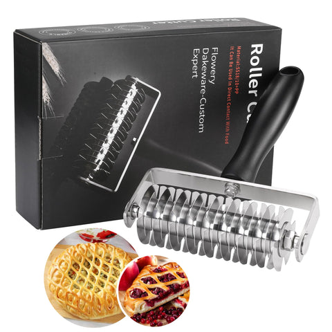 WarmHut pastry lattice roller cutter creates precise lattice tops for pies.