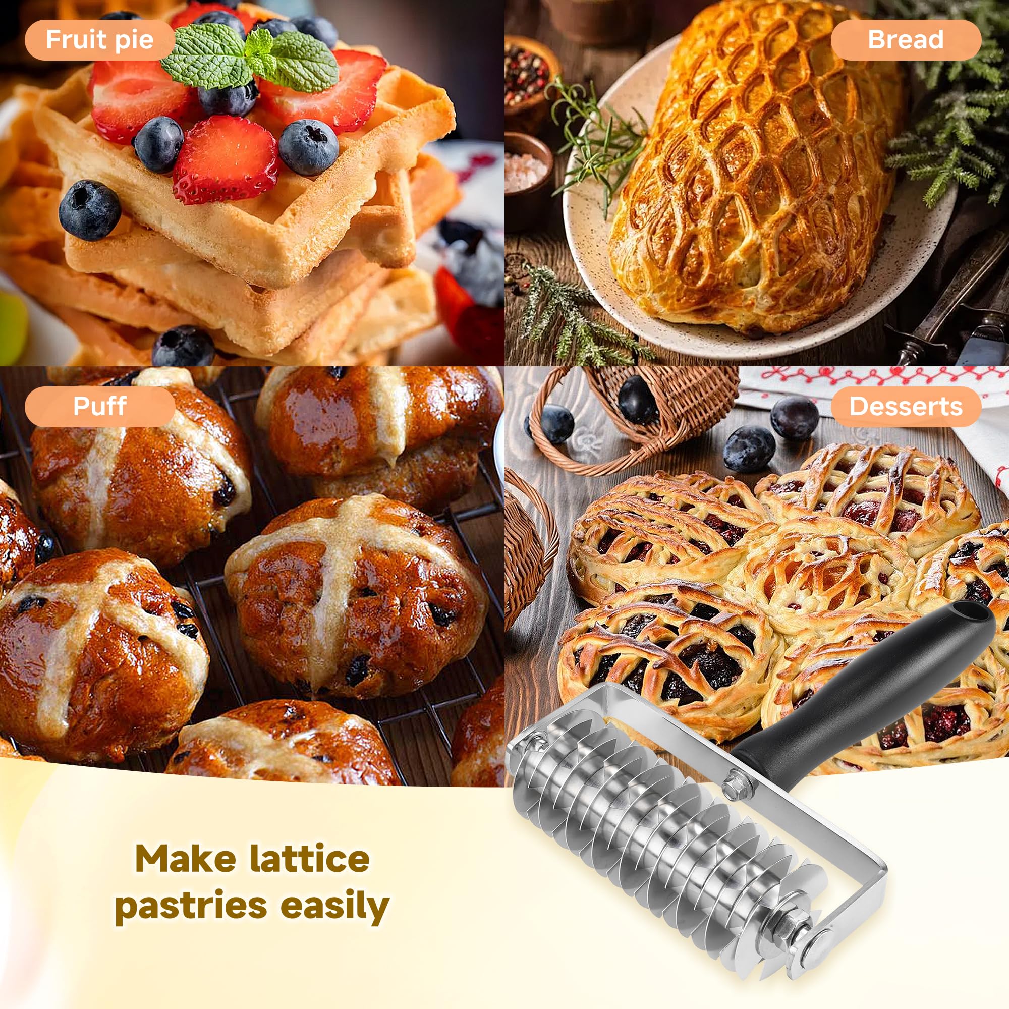 WarmHut stainless steel roller cutter wheel for durable slicing.