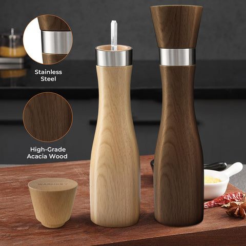 WarmKey 9.25-inch mills on counter showing tall, elegant design.