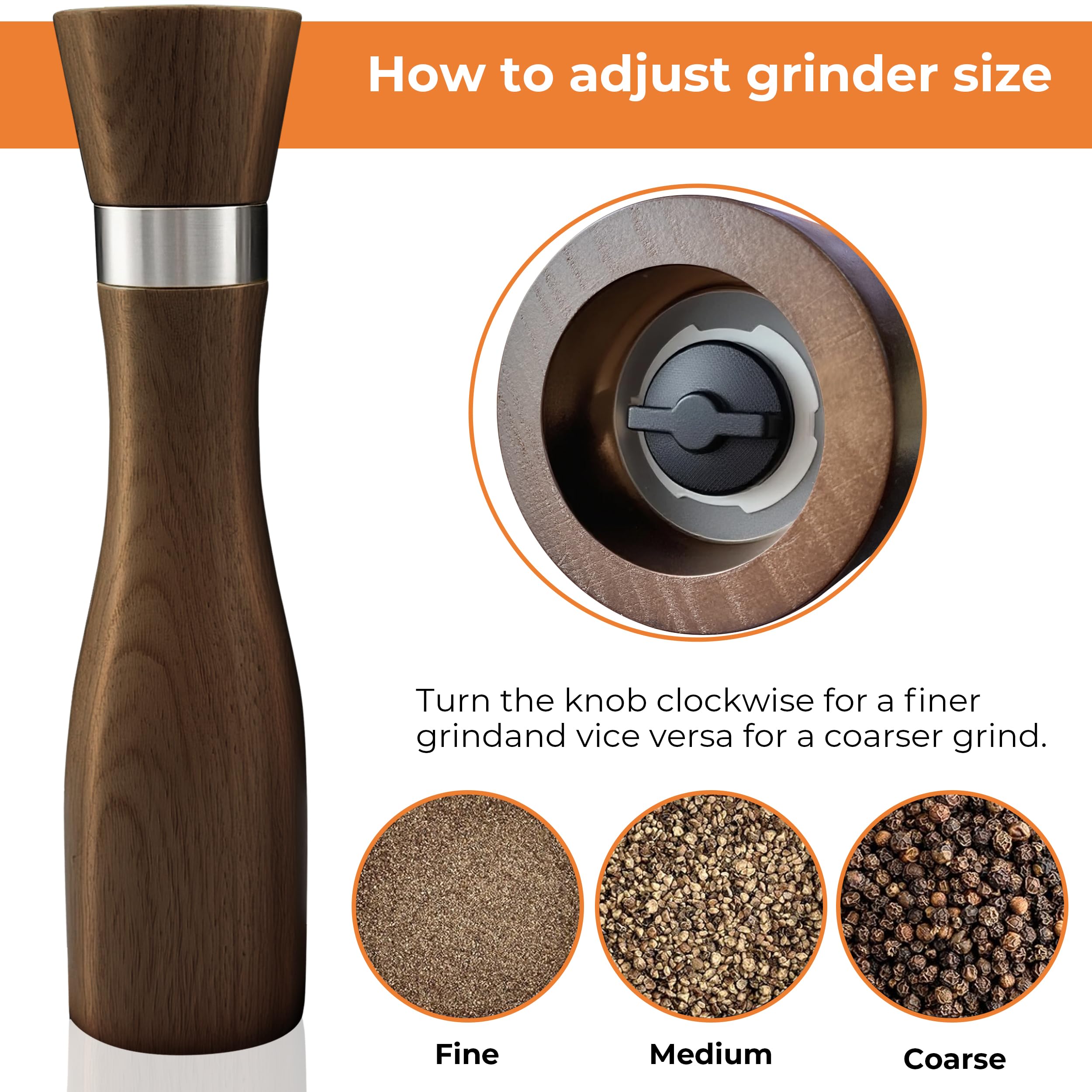 WarmKey grinders feature a ceramic core with adjustable coarseness for versatile seasoning.