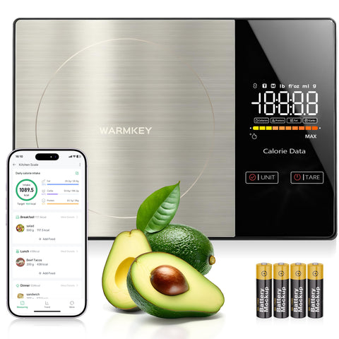 WARMKEY nutrition scale LED display for easy nutrition reading