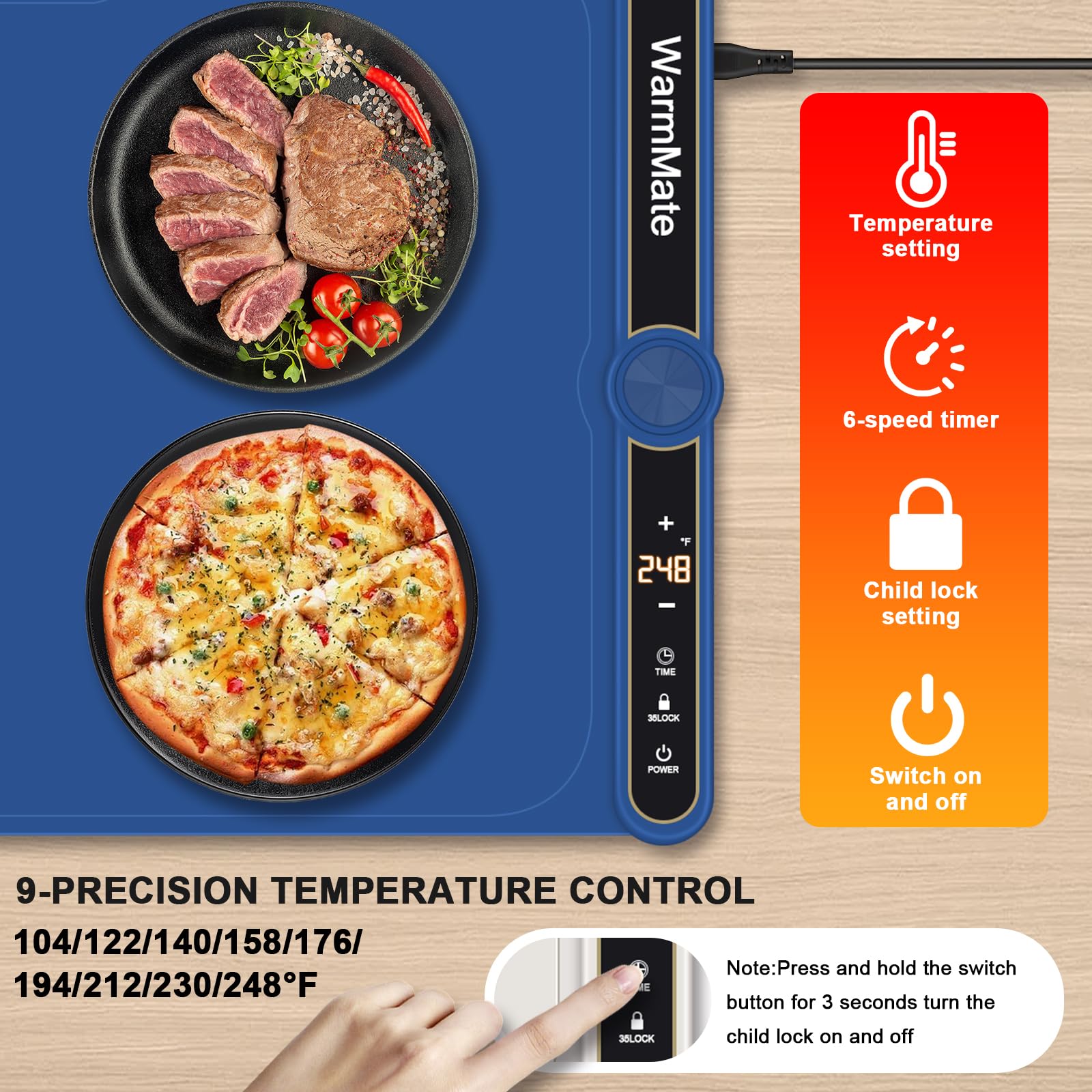 WarmMate 330W PI heating film delivers efficient heat distribution.
