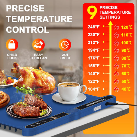 WarmMate with 9-level temperature control for precise warming options.