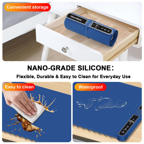 WarmMate silicone nano-coating provides a durable, easy-clean surface.