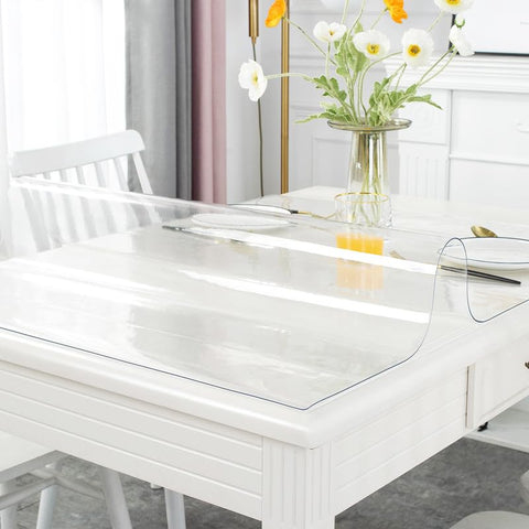 Warmstar one-point-five-mm thick table protector provides durable coverage for everyday meals.