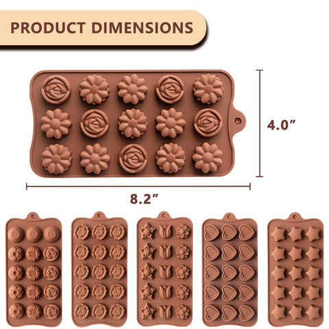 Warm Time flower mold set, six shapes for creative treats.