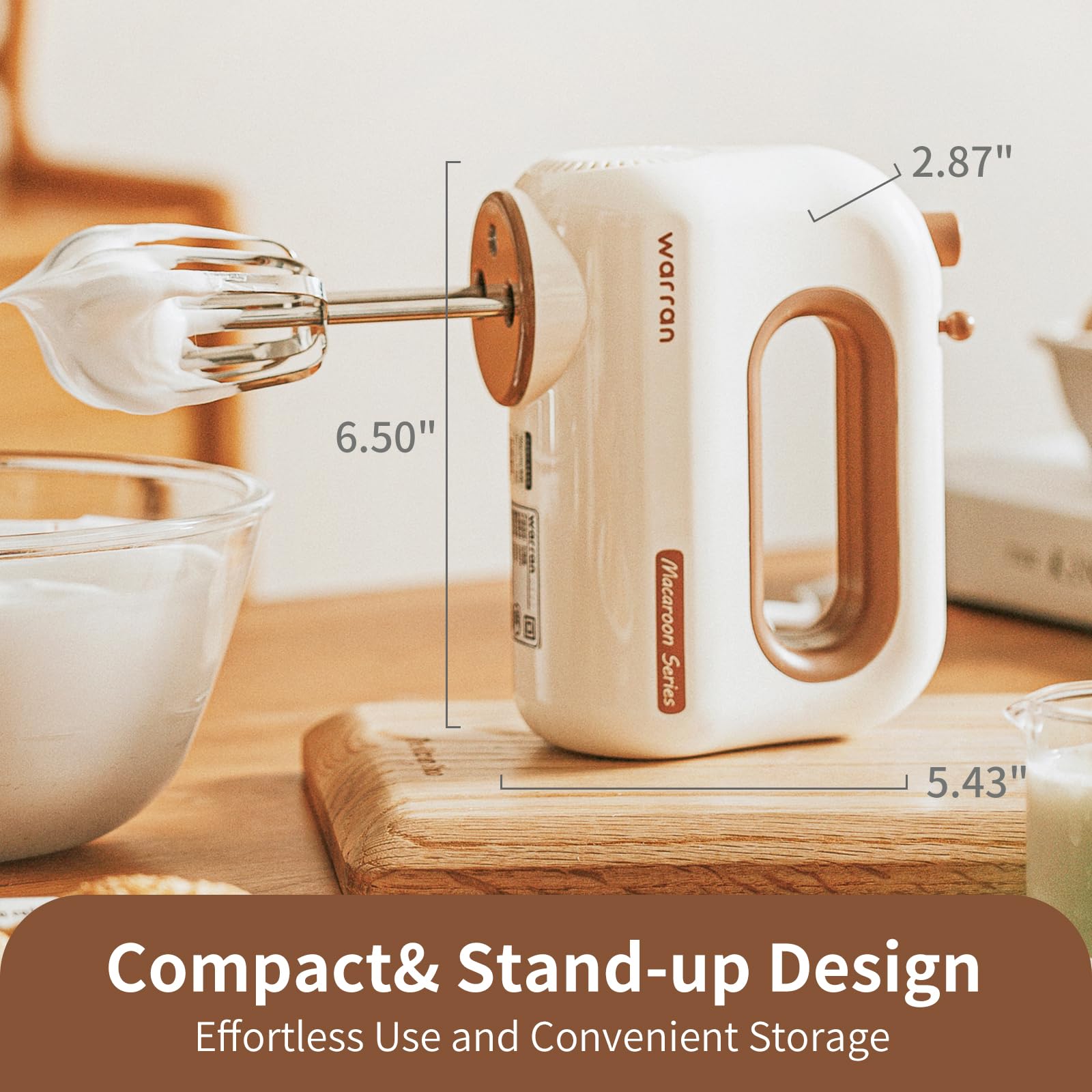 WARRAN 300W hand mixer with ergonomic handle for effortless daily use.