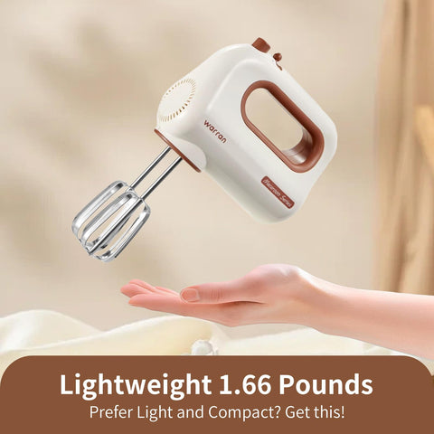 WARRAN macaron-design body highlights stylish, comfortable grip during mixing.