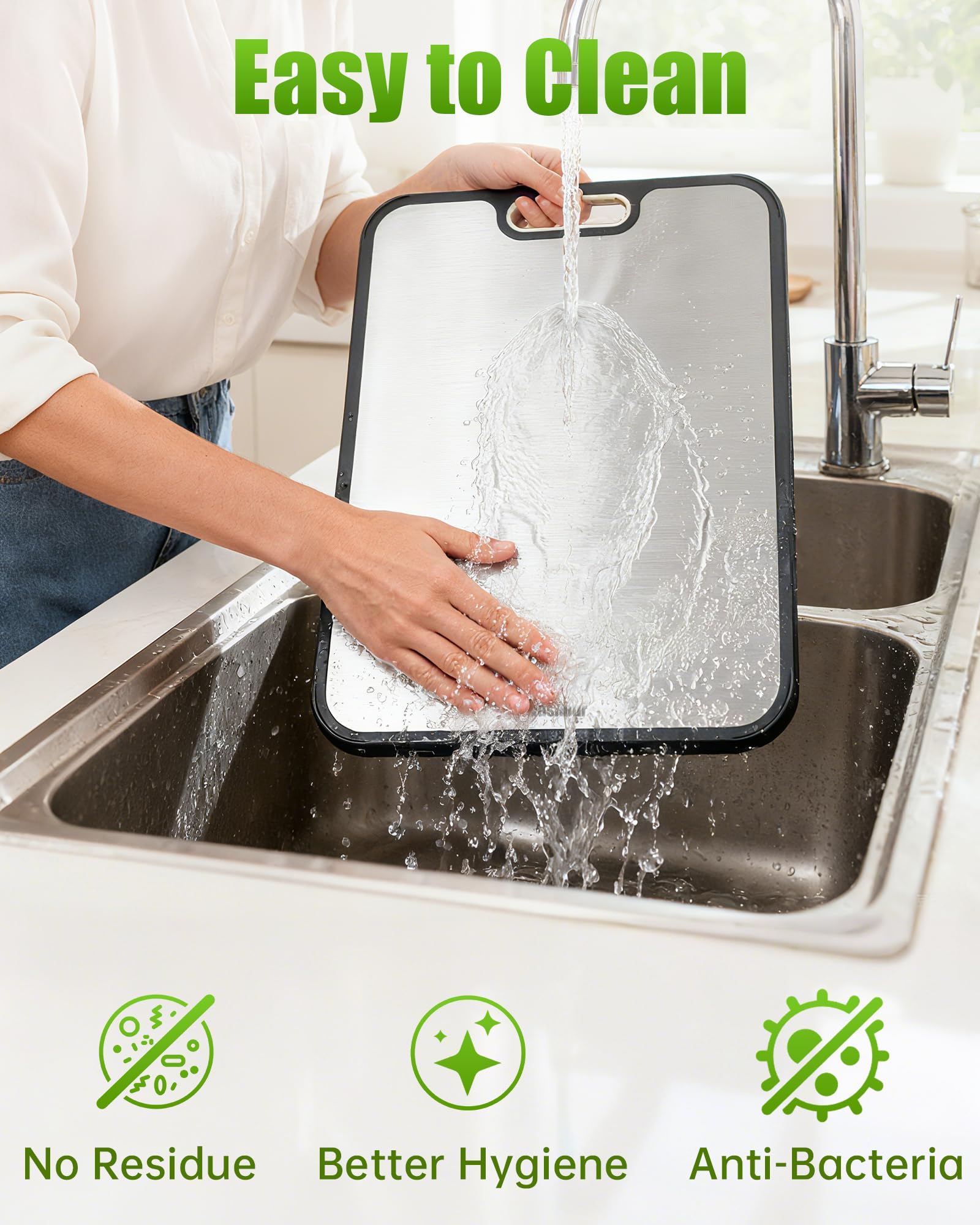 Washour cutting board garlic grinding area for quick prep