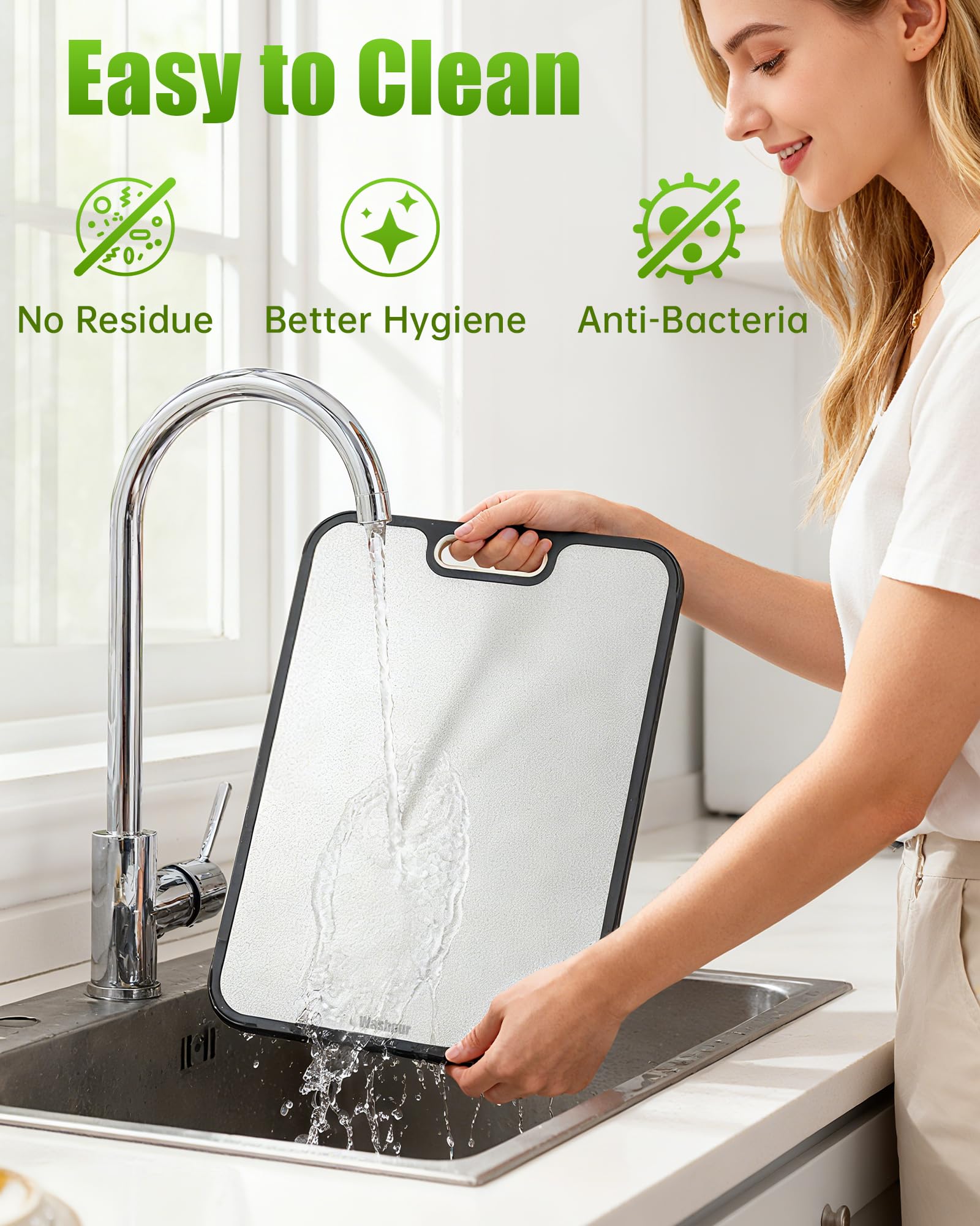 Washour deep juice groove holds 200 ml to reduce spills during slicing.