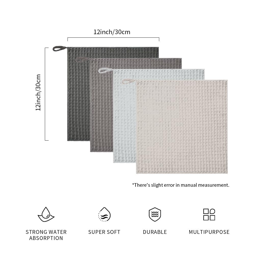Watchget barista microfiber cloths with hook for quick access during service.