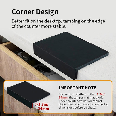 Watchget Espresso Tamping Mat 8x6 inches fits cafe and home setups