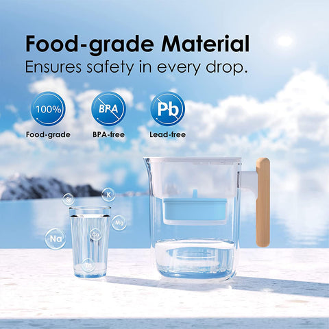 Waterdrop Alkaline Chubby pitcher is BPA-free and fridge-friendly