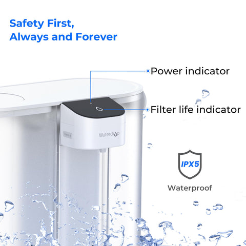 Waterdrop one-key control streamlines water purification.