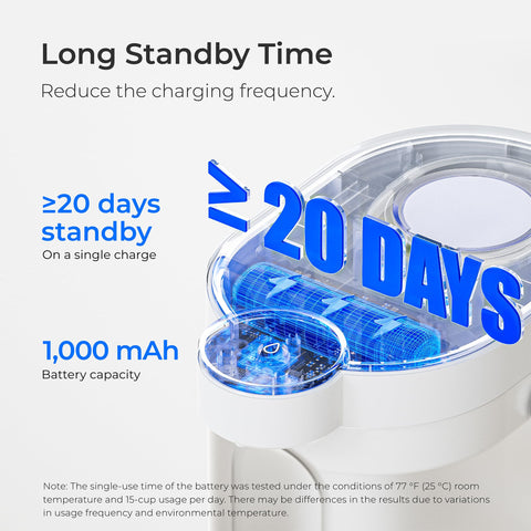 Waterdrop FreshTaste 17-cup capacity marking for ample family servings.