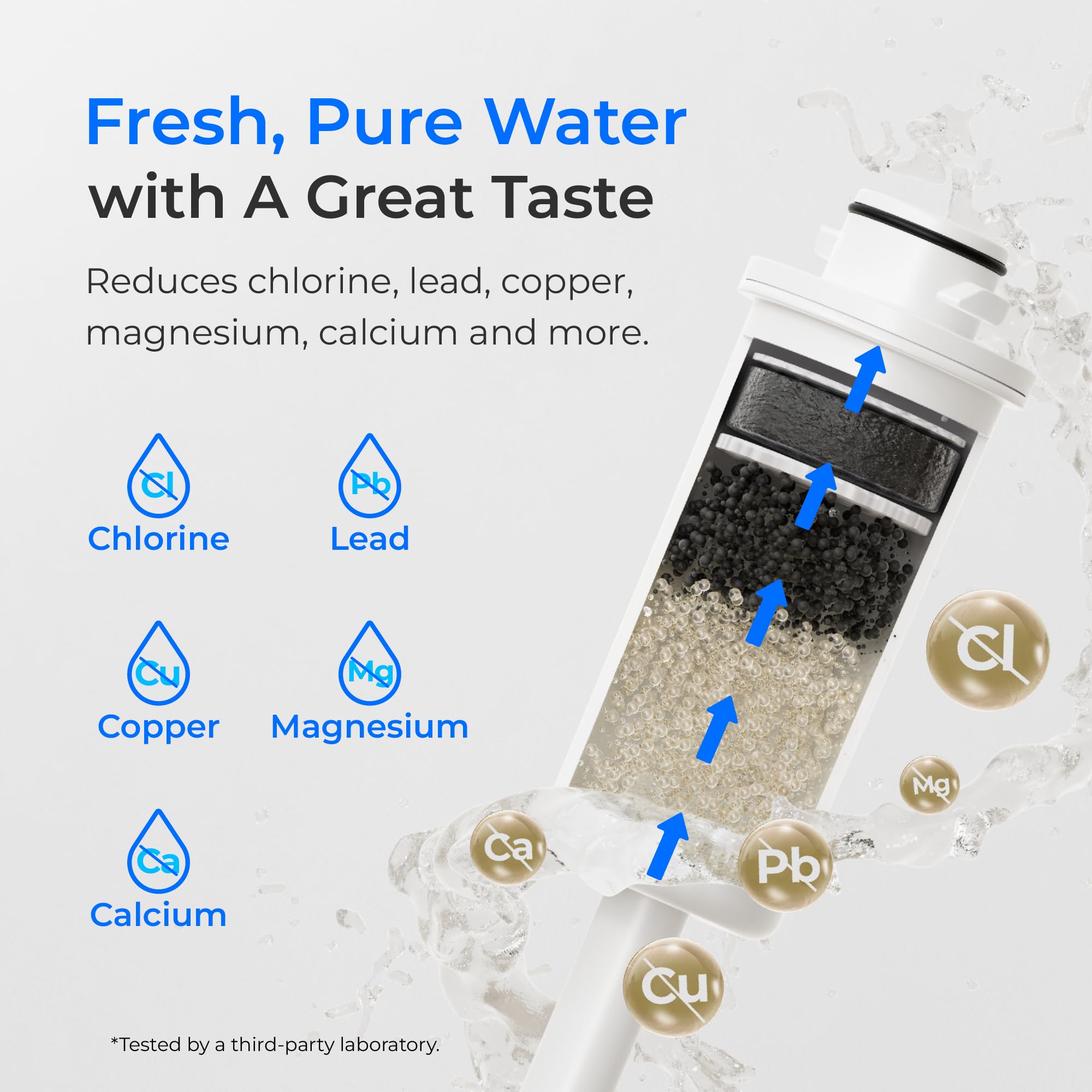 Waterdrop FreshTaste chlorine-reduction test indicating improved taste and odor.