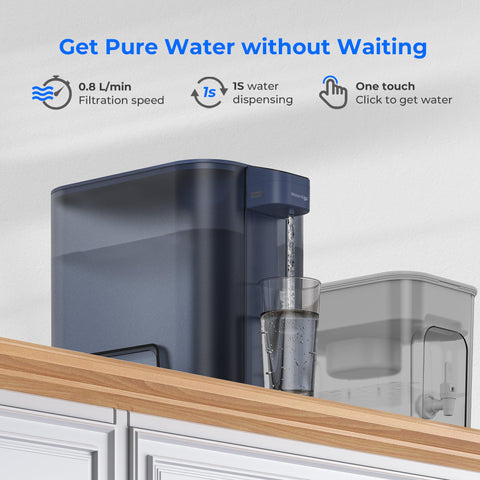 Waterdrop large 27-cup dispenser spout close-up for clean pouring