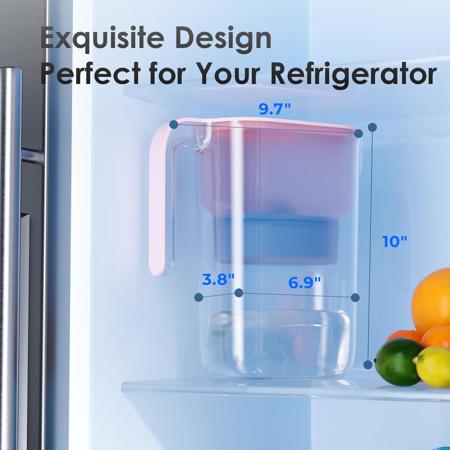 Waterdrop gravity indicator helps track filter life at a glance.