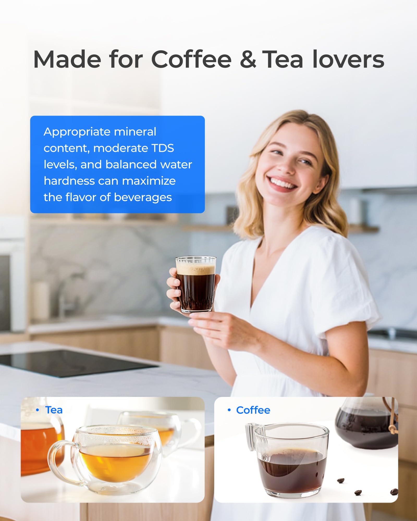 Waterdrop pitcher blue intelligent indicator tracks filter life at a glance