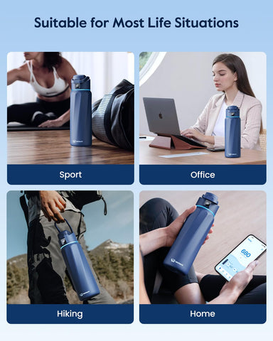 WaterH Boost compatible with carbonated drinks without fizz loss.