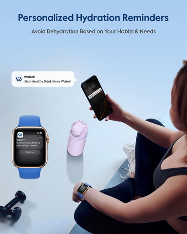 WaterH BOOST with LED display shows hydration progress.