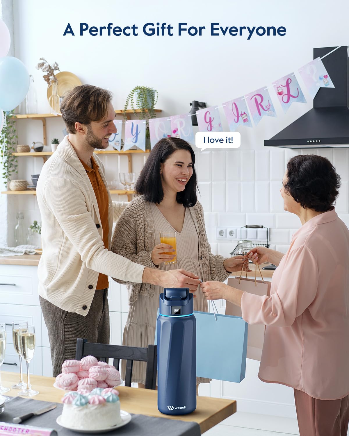 WaterH Boost rewards points program motivates daily hydration.