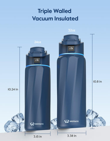 WaterH Boost bottle with twill grip for secure handling.