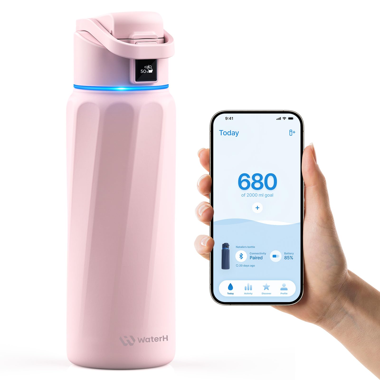 WATERH BOOST bottle wide mouth for easy ice and fruit addition