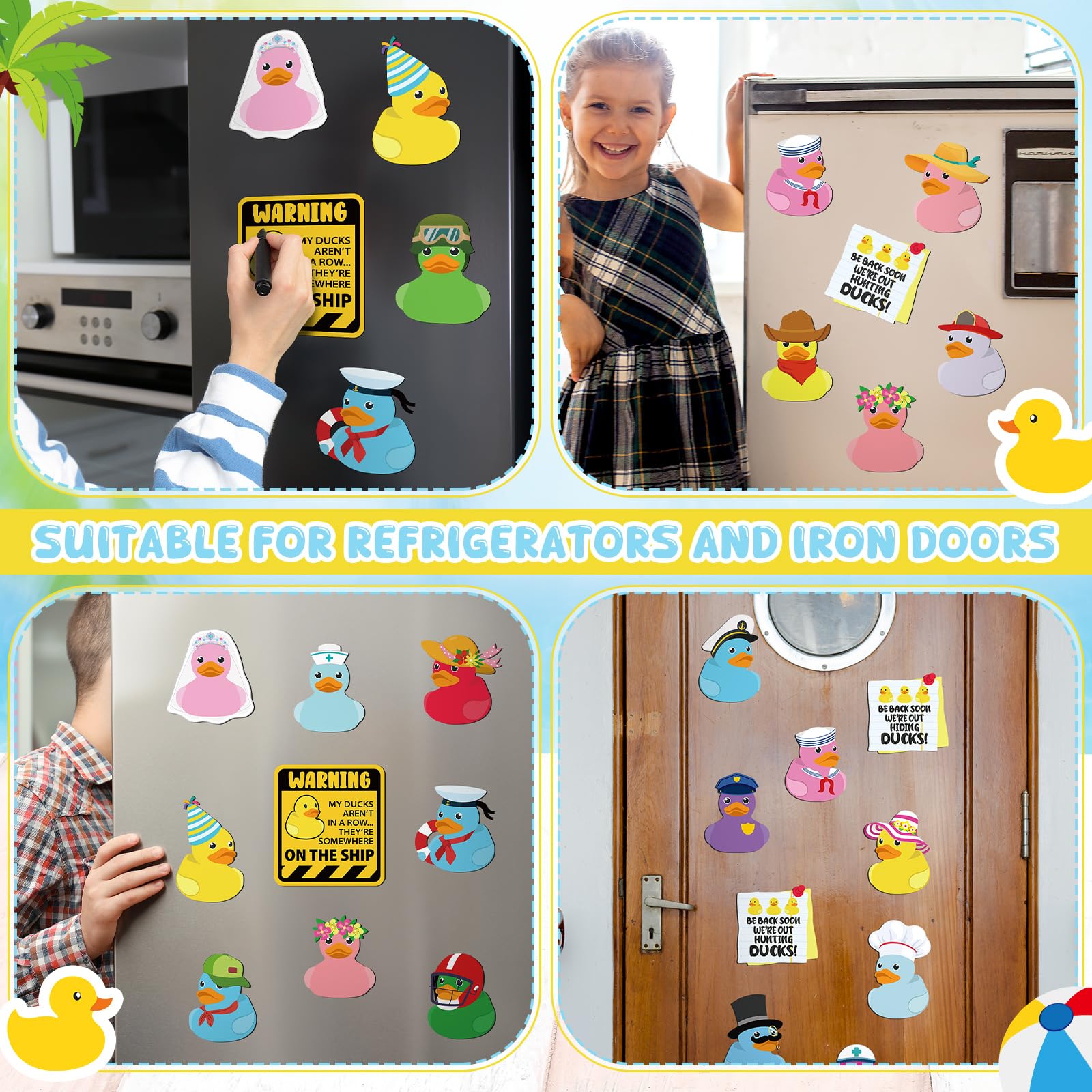 Watersay cowboy duck door magnet blends whimsy with easy cabin or fridge labeling.