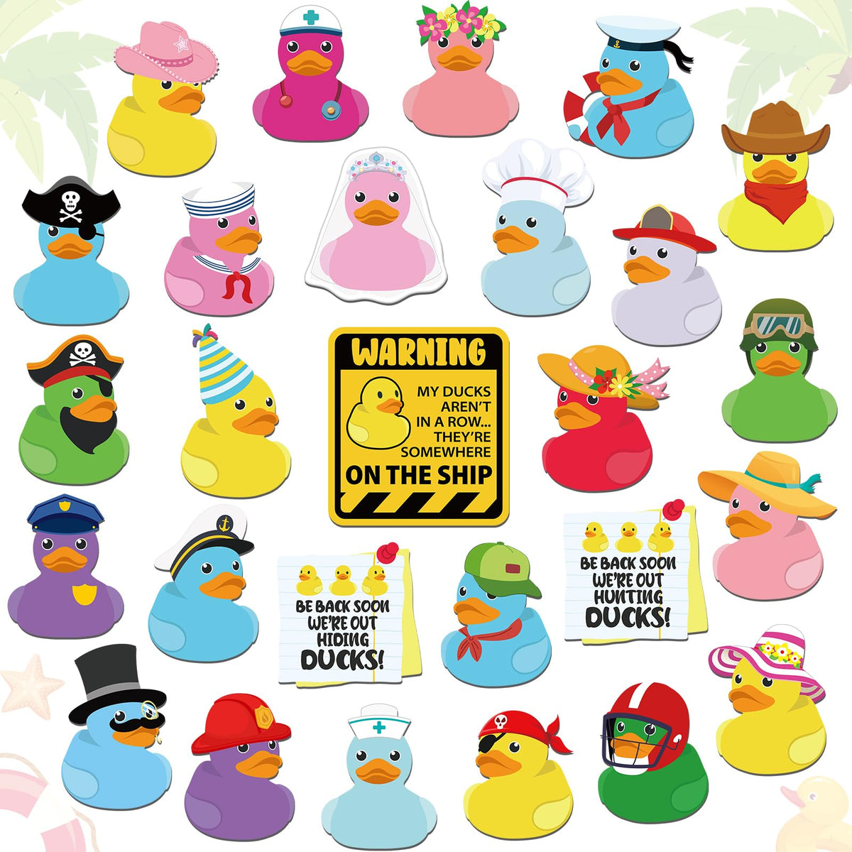 Watersay duck cruise door magnet collection enhances cabin decor and easy navigation on board.