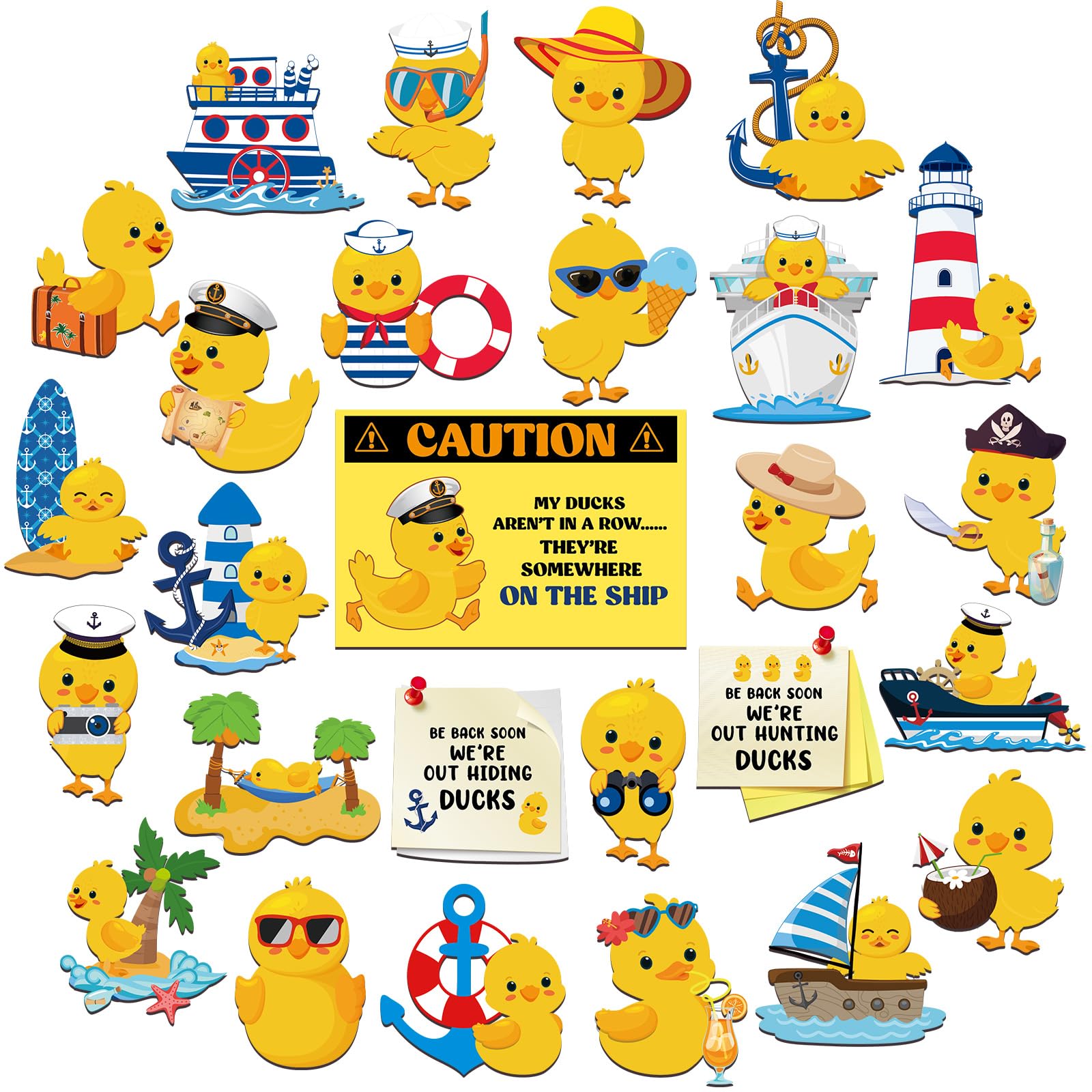 Watersay duck ice-cream design door magnet enhances cabin decor and aids quick cabin location.