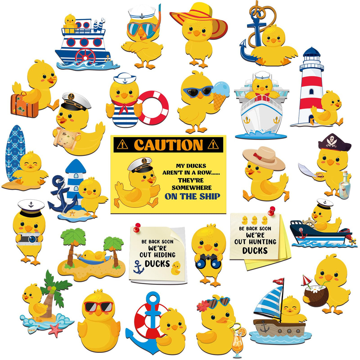 Watersay duck ice-cream design door magnet enhances cabin decor and aids quick cabin location.