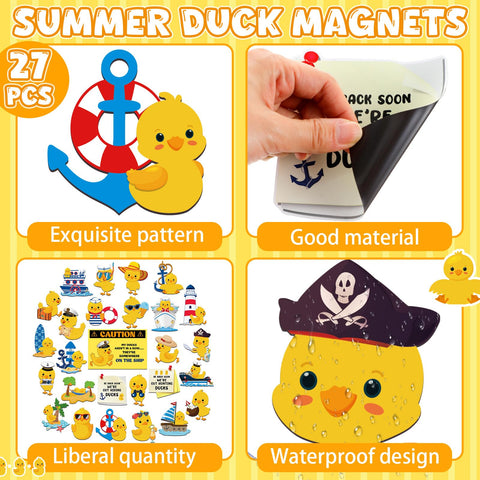 Watersay sunbathing duck magnet adds cheerful color to doors and metal surfaces.