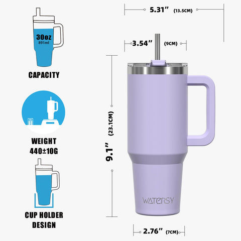 Watersy purple finish tumbler adds personal touch