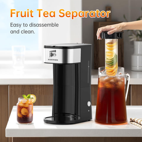 Steeping basket for coffee grounds or tea leaves in WATO FT