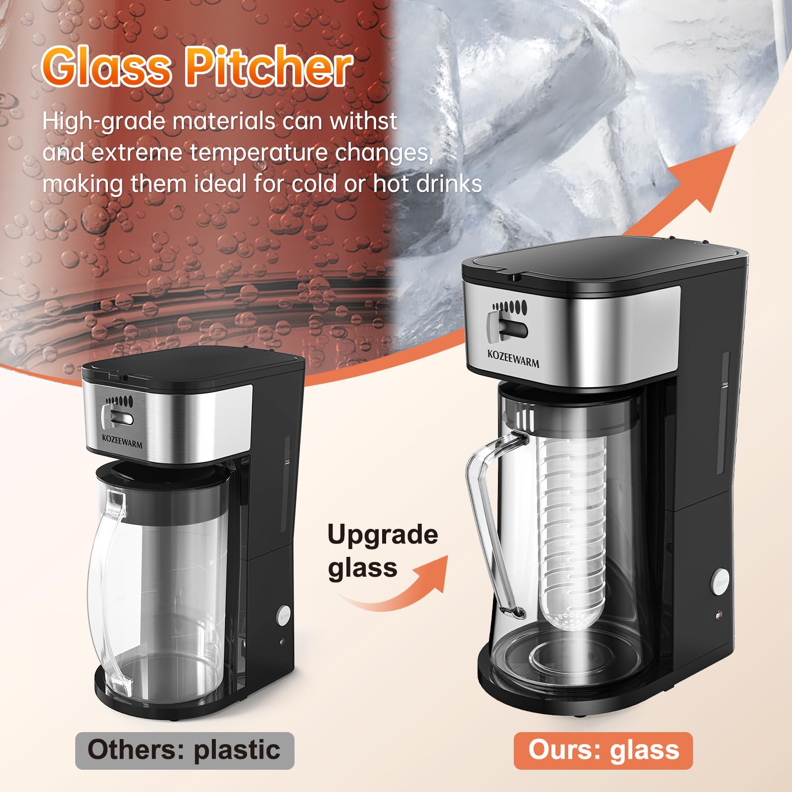 Water reservoir with ice for refreshing WATO FT drinks