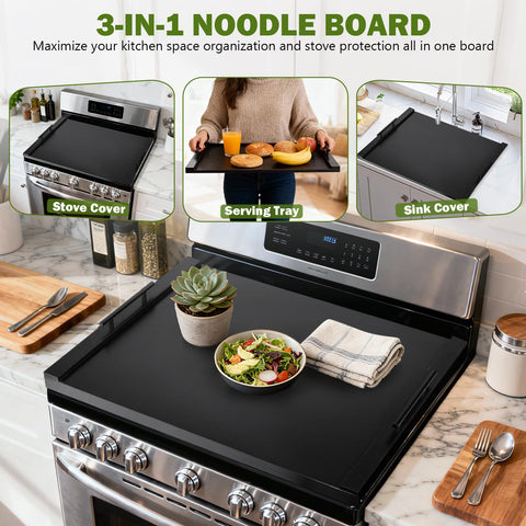 WAUTENANTY noodle board expands counter space for meals and small appliances.