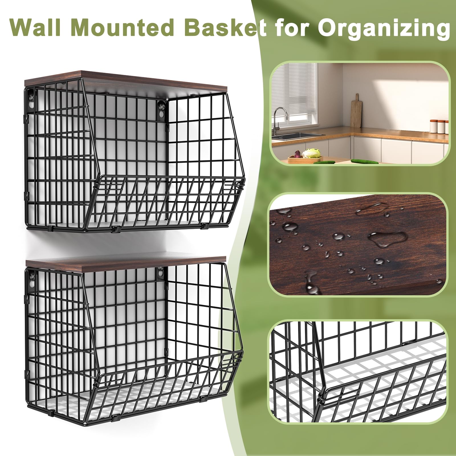 Wawocs multi-purpose kitchen storage for fruit, pantry, and snacks