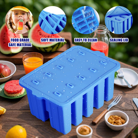 Waybesty blue popsicle maker for DIY fruit ice pops with customizable flavors.