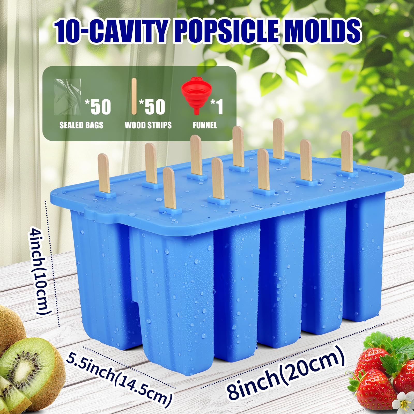 Waybesty food grade silicone popsicle molds keep treats BPA-free and safe for all ages.
