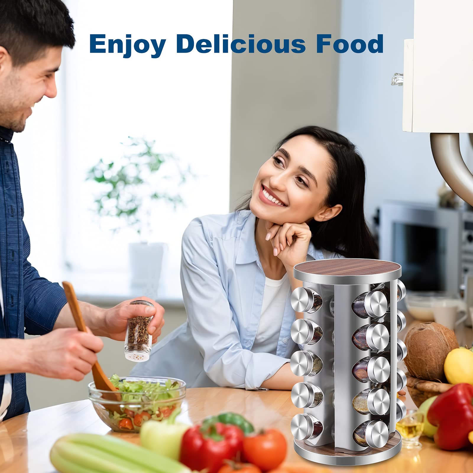 WAYDA sealed design protects spices from moisture and dust.