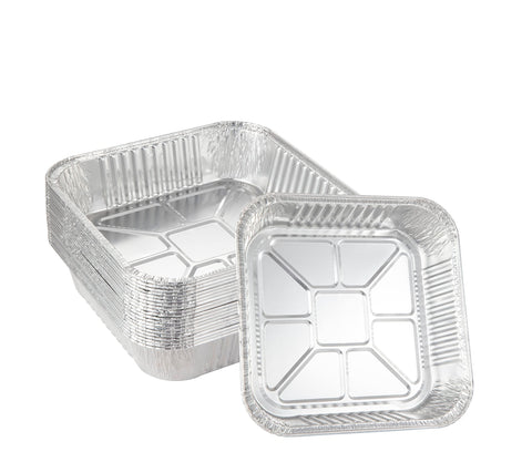 Waytiffer foil pans stacked for bulk catering and storage