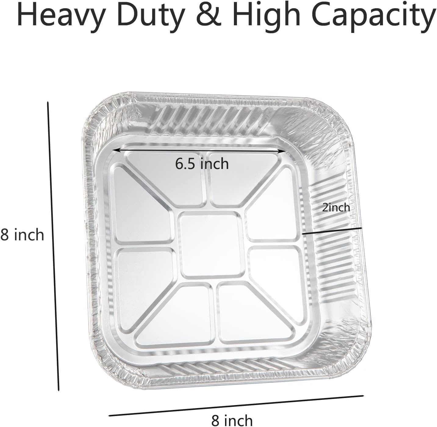 Waytiffer square 8x8x1.8-inch foil pans ideal for baking and portioning.