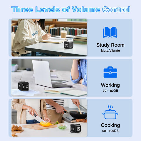 Wbacon Cube Pomodoro Timer supports classroom use as a clear visual countdown.