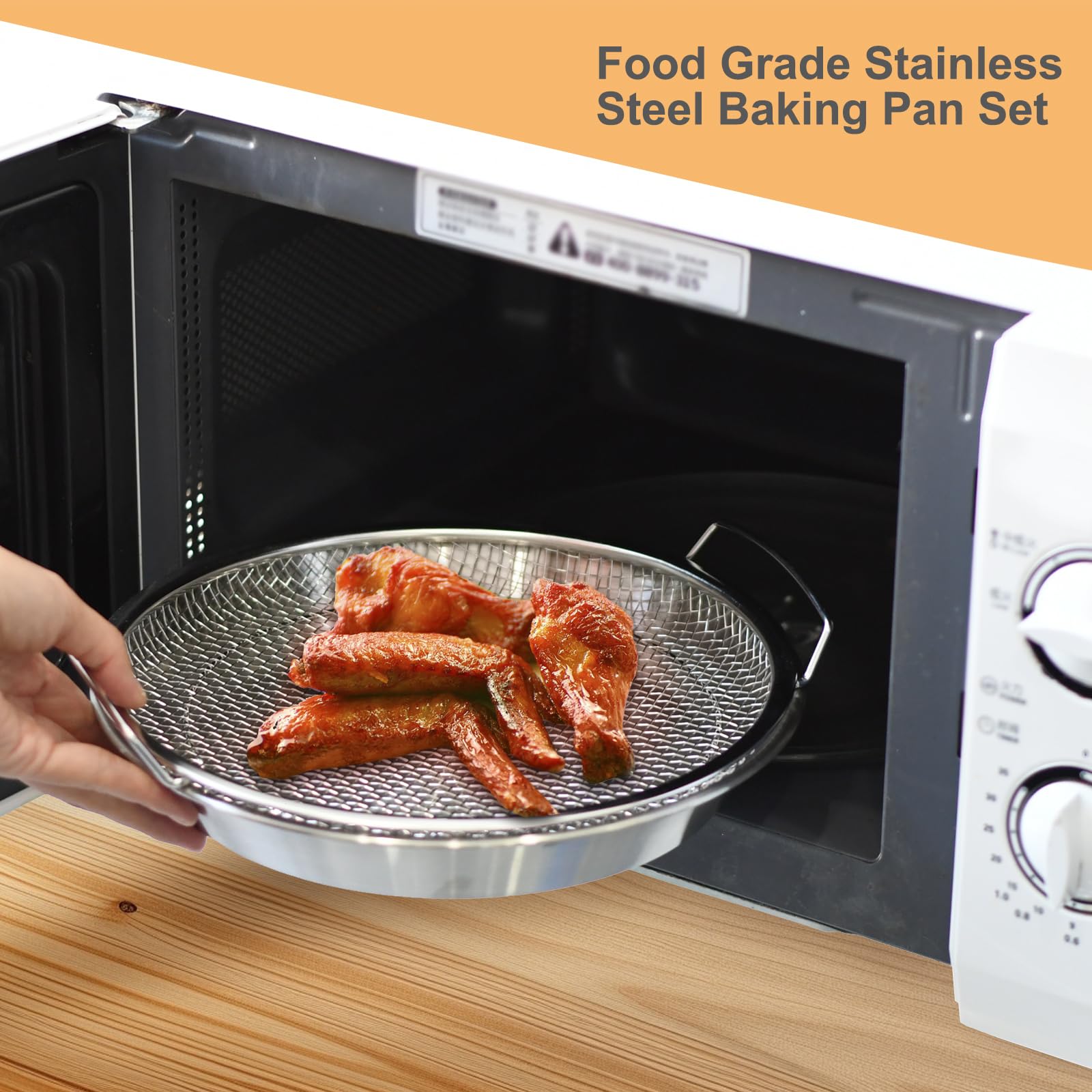 WBJKZJD dishwasher-safe deep mesh basket for quick cleaning