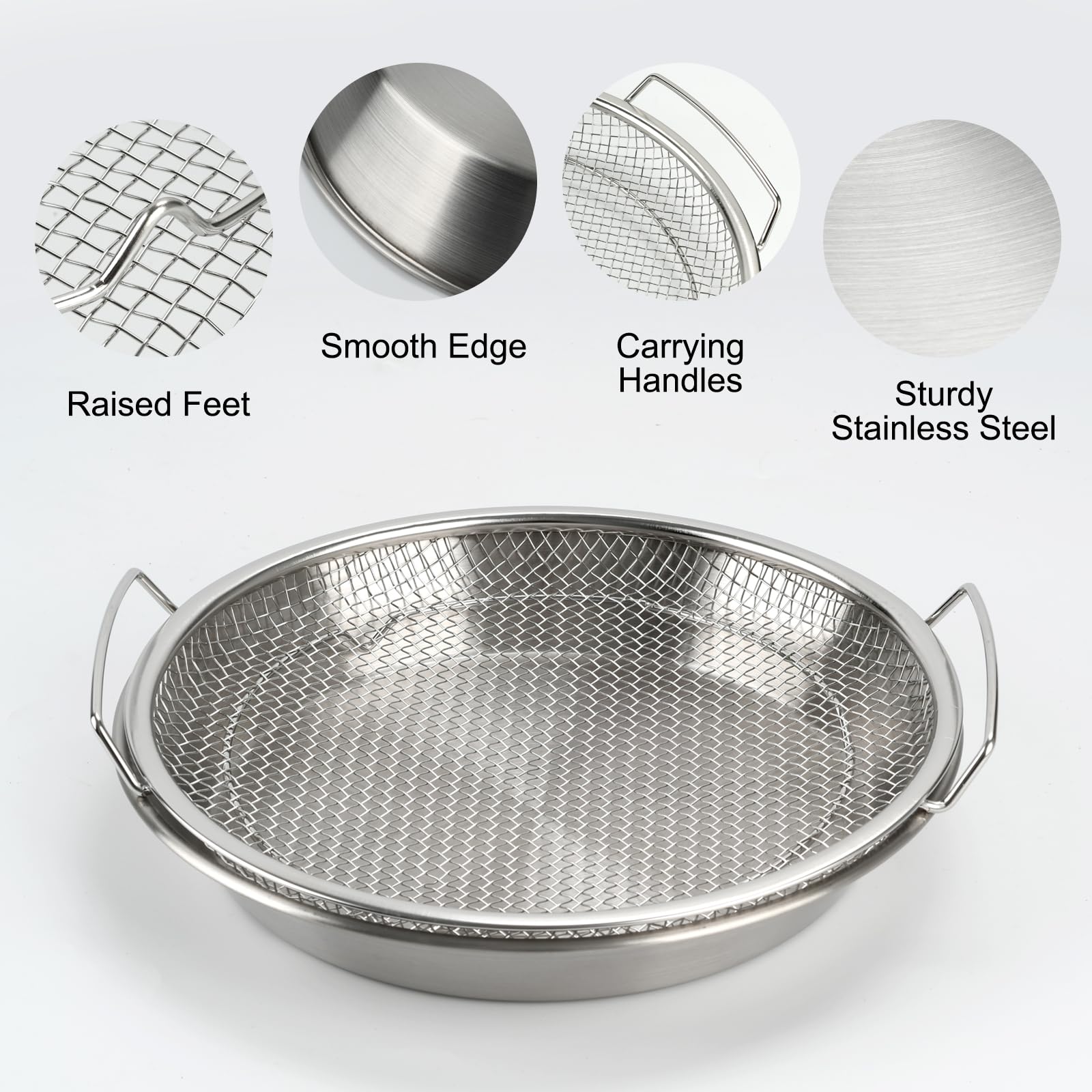 WBJKZJD stainless steel mesh drain basket rust-proof and easy to clean